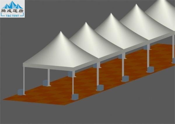 White Roof Large Warehouse Tent , Aluminum Frame Colorful PVC Wall Pagoda Gazebo Tent For Festival