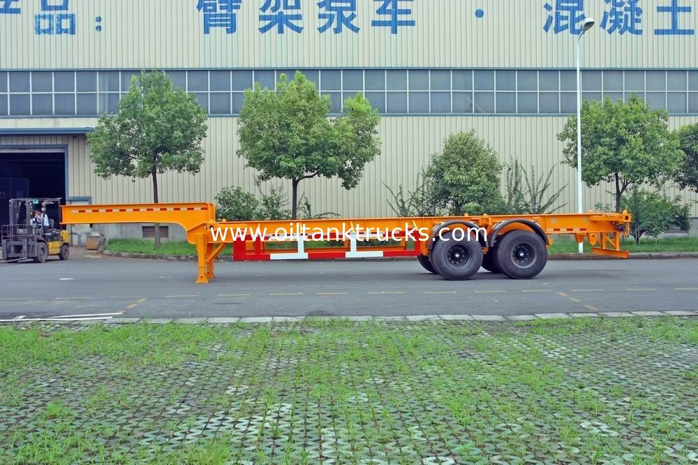 контейнер ISO шасси трейлера контейнера Gooseneck 20ft/30ft транспортируя