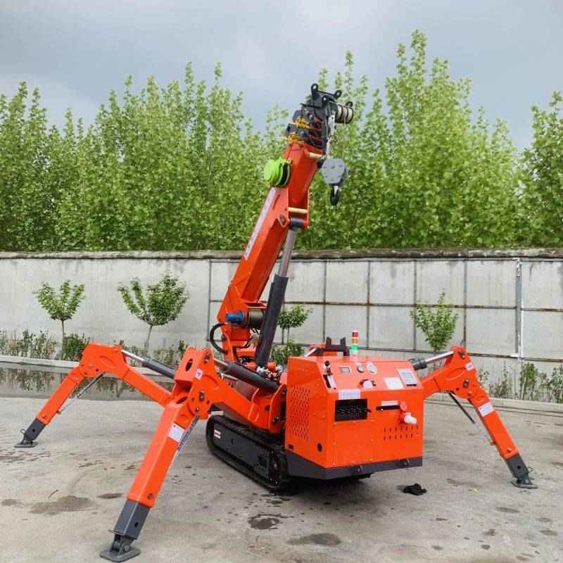 Remote Control and Diesel Engine AC Motor Lifting Capacity of 1Ton with Spider Crawler Crane