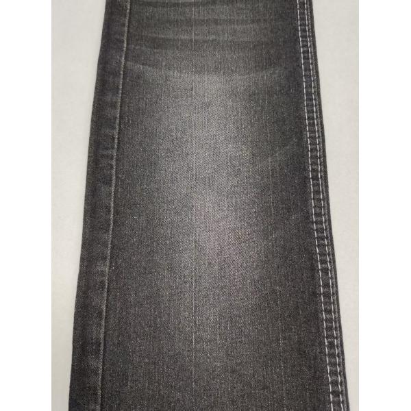 Tela de mezclilla tejida estilo sarga de 11 oz 7S NEGRO/BLANCO para pantalones vaqueros Boyfriend