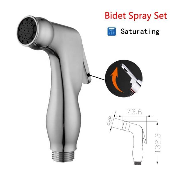 Plastic ABS Electroplated Pressurized Spray Gun For Toilet Companion Purifier Nozzle