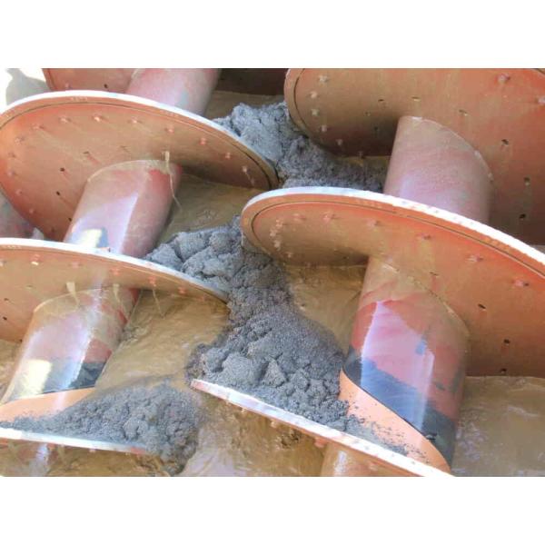 Dewatering Single Spiral 30t/H Screw Sand Washer 7.5kw