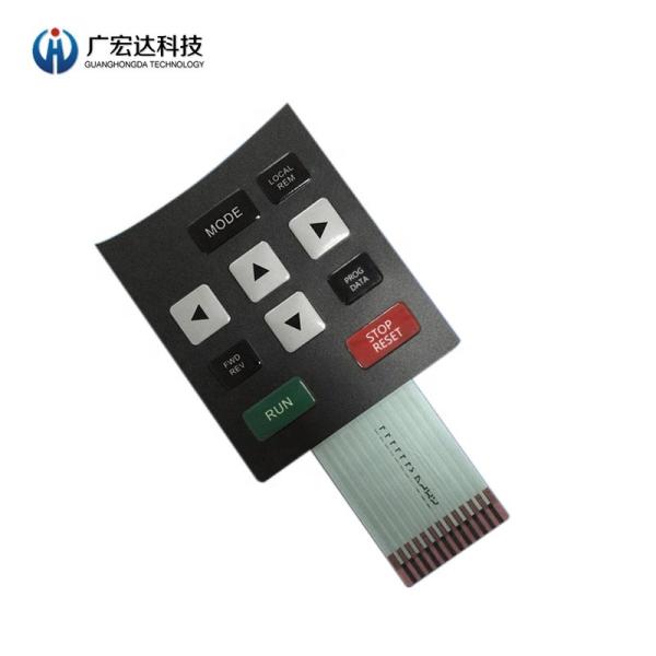Pet Metal Dome Membrane Switch Control Keyboard 0.14~0.5mm Total Height