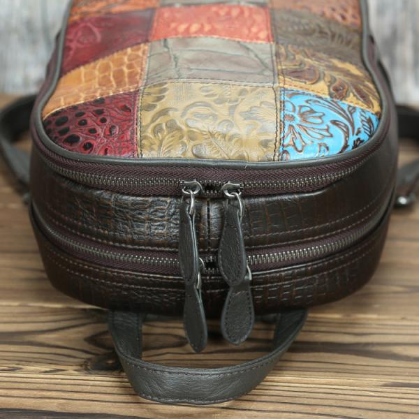 Водоустойчивые Handmade соединяя мини небольшие неподдельные кожаные женщины рюкзака