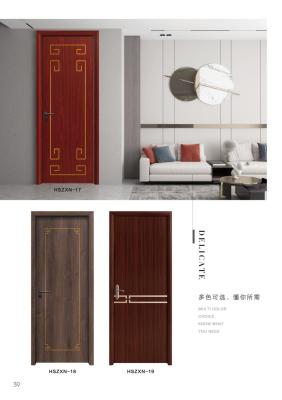 Customized Size 45mm Interior WPC Door Flat Laminate Swing Bedroom Door