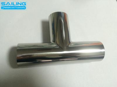 Sanitary Stainless Butt Weld Fittings / Tee For Food And Beverage Industry