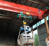 5 Ton Single Beam Overhead Crane Wireless Remote Control Grab Bucket