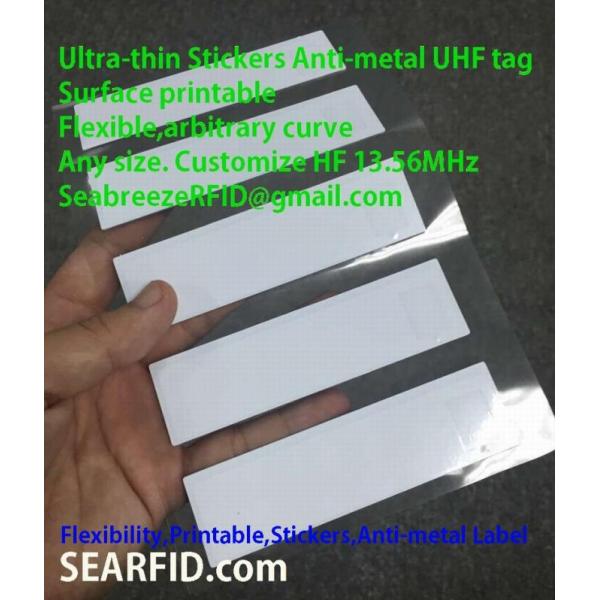 Ultra-thin Stickers Anti-metal UHF Tag, Flexibility Printable Anti-metal UHF Stickers Tag, Printable Anti-metal Label