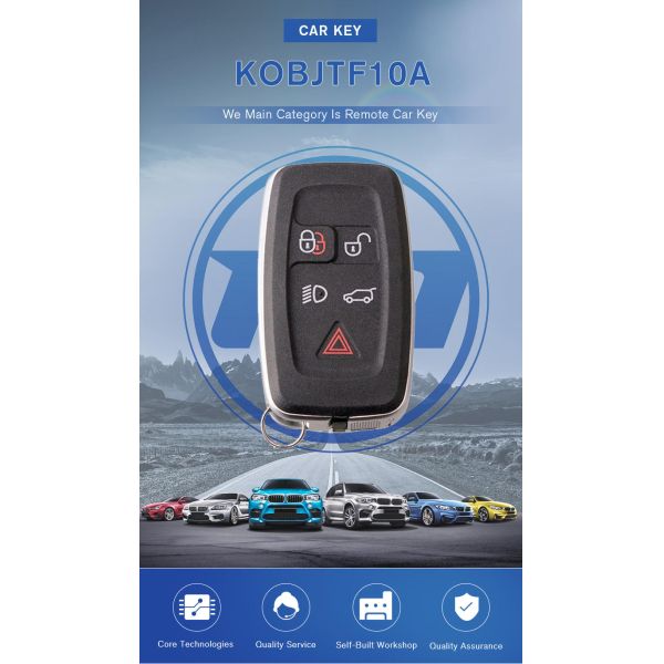 4+1 Buttons 433MHz Auto Smart Remote Key Fob Plastic + Metal Car Key For Land Rover Range Rover