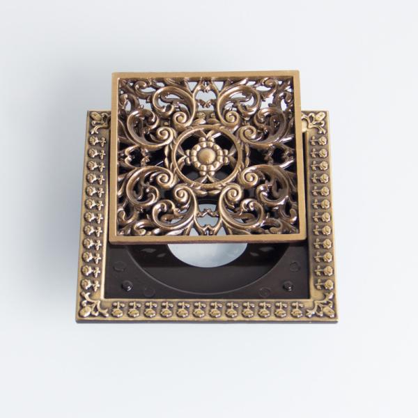 Indoor Antique Brass Kitchen Floor Drain Strainer 100mm