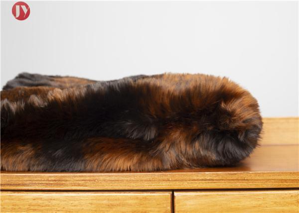Bedspread Faux Luxury Fur Blanket , Supersoft Black Mixed Coffee Faux Fur Throw Blanket
