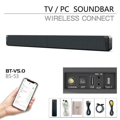 Hdmi Input Soundbar Portable Sound Bar Speaker Universal Compatible 60Hz-20KHz