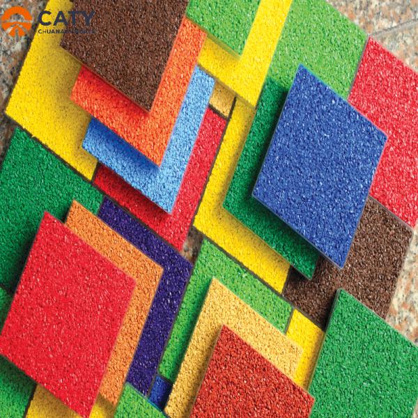 ECO-Certified EPDM Rubber Granules, UV Resistant Colorfast Material for Playground and Fitness Trail