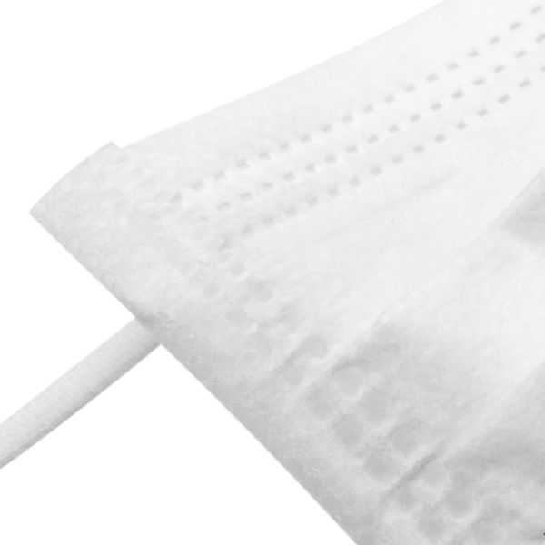 Hubei Haixin Non Woven Double Nasal Stripe Masks 3Ply White Face Mask Customized Logo Surgical Disposable Facemask Wholesale