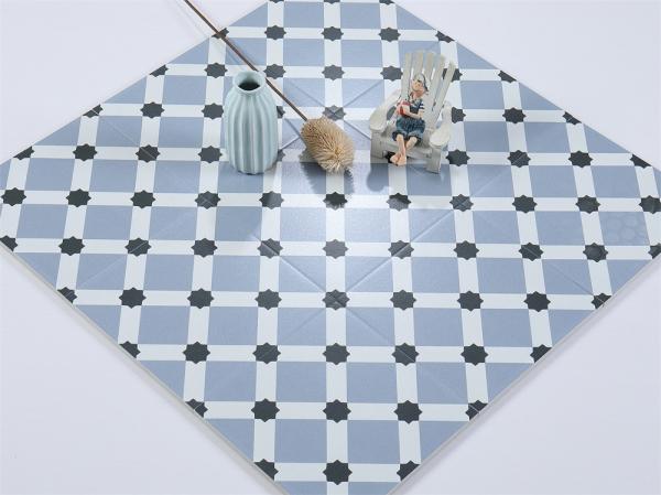 Blue Ceramic Rustic Tile 20x20cm Clay Indoor Floor