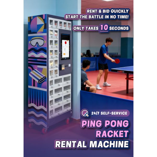 Table Tennis Racket Rental Locker Vending Machine Ideal for Gyms, Schools, Sports Centers