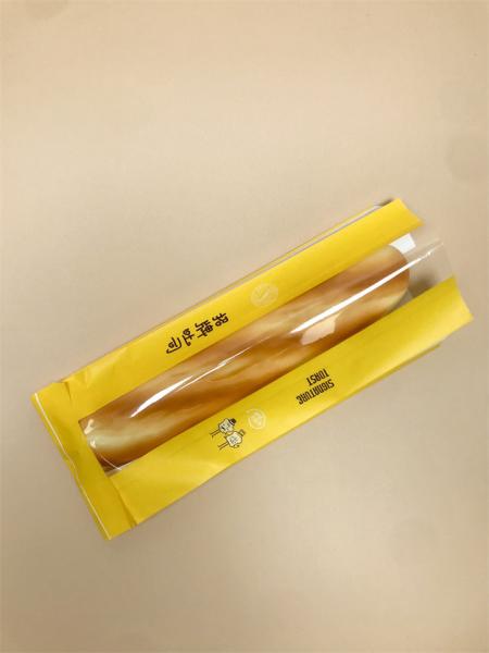 Custom Transparent Bread Baguette Bags with Flat Handle 0.5kg Capacity Long Shape Breathable