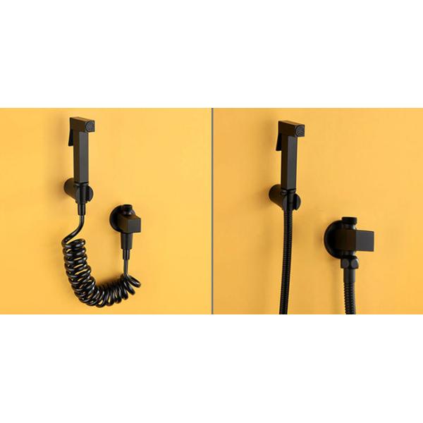 Спрейера биде туалета Bathroom давления квадрата чернота высокого твердого латунного новая штейновая