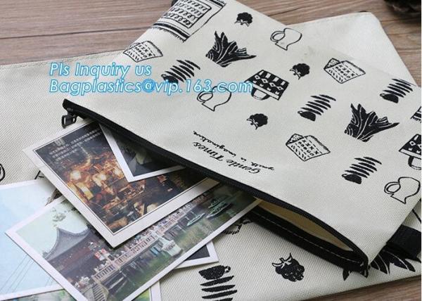 Solid Color Canvas Pencil Case Stationery Pencil Bag, Canvas stationery storage bag, retro canvas bags student stationer