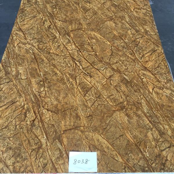 CE PVC folha de mármore painel espessura 6 mm brilhante para parede interior