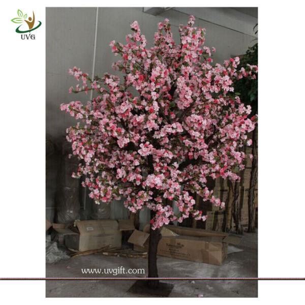 UVG 8 foot artificial pink cherry blossom tree in wood trunk for birthday party decoration CHR074