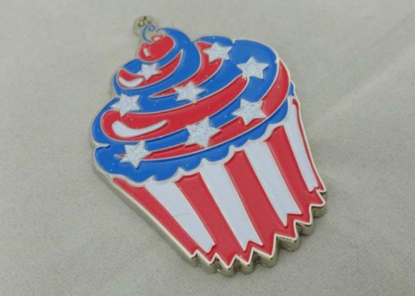 Zinc Alloy Engraving Carnival Medalby Antique Nickel Plating With Color Clown Logo
