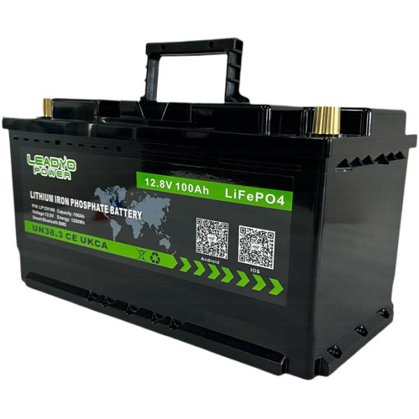 Батарея 12V 100Ah фосфорнокислого железа лития Bluetooth LiFePO4 с BMS