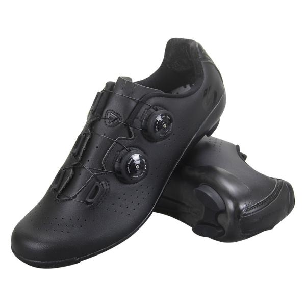Por atacado sobre o ciclismo do botão calça sapatas pretas de pouco peso da bicicleta da fibra do carbono