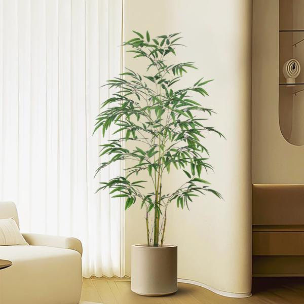Wholesale Artificial Bamboo Plant Tree With Plastic Pot For Decor, Apartment Or Office– Realistic Fake Indoor Plants For Living Room, Bedroom, Bathroom, Entryway – Faux Greenery For DéCor