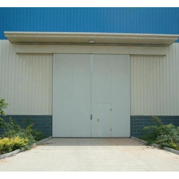 Exterior Industrial Insulated Sliding Door Double Steel EPDM 75mm 100mm thick