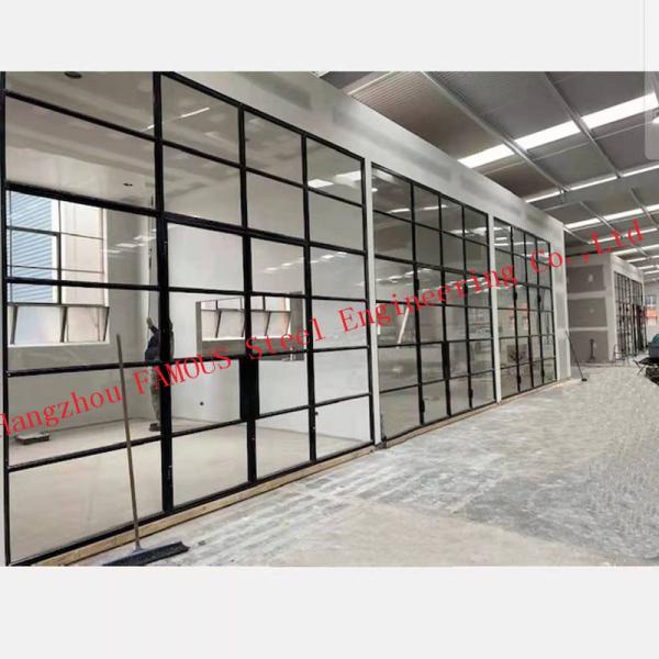 Black Steel Frame Grill Toughened Glass Windows Doors Vintage Style