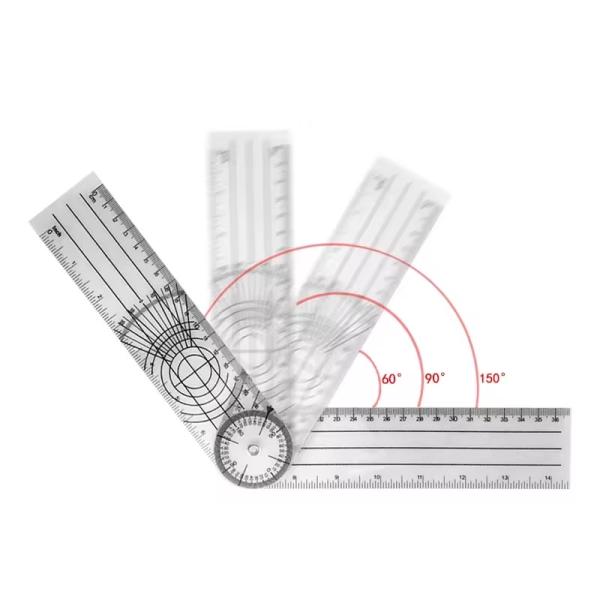 7inch Spinals Goniometer Protractors 180 Degree Userful Multi-function Ruler Goniometer Angle For Artists Designers