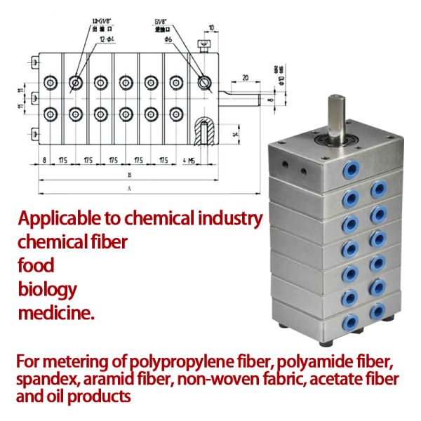 Jrgy Series 12-Outlet Gear Pump for Chemical Fiber Spinning Oiling