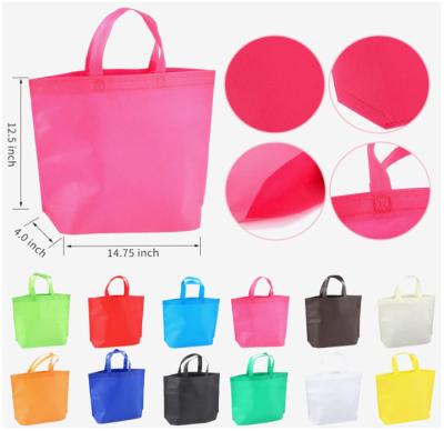 Non Woven Party Favor Bags  Colorful Reusable Bags Non Woven Solid Color Reusable Tote Bags Bulk With Handles Nonwoven Reusable Grocery Bags