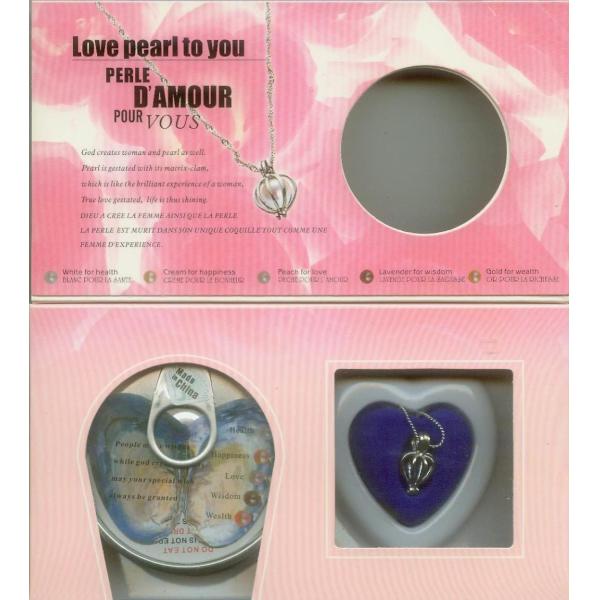 French Versions Color Box  Love Pearl Necklace Gift Box With Fashion Cage Pendant for Special Holiday Gift