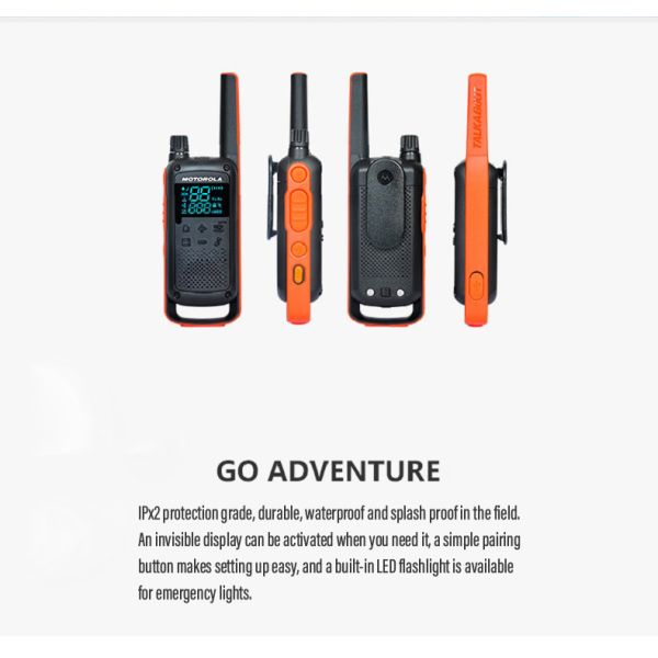 Talkie-walkie motorola Talkabout T82 Extreme Quad 5km Pmr Battery Earpiece Twin Pack Cost-effective Two-Way Radio Walkie Talkie