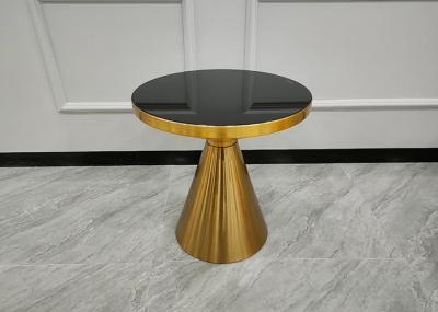 40cm Modern Glass Surface Gilded Stainless Steel Coffee Table Luxury Frame