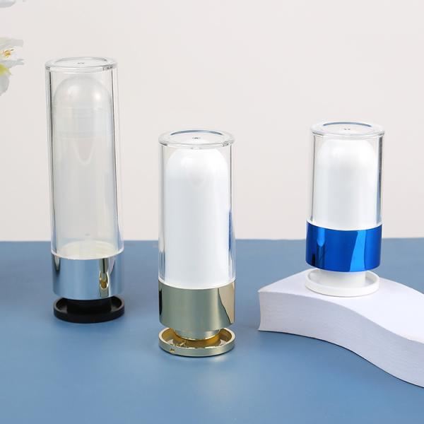 Acrylic Senior PAK Elegant 1oz 2oz Empty Cosmetic Transparent White Black Gold Blue Airless Lotion Serum Pump Bottle