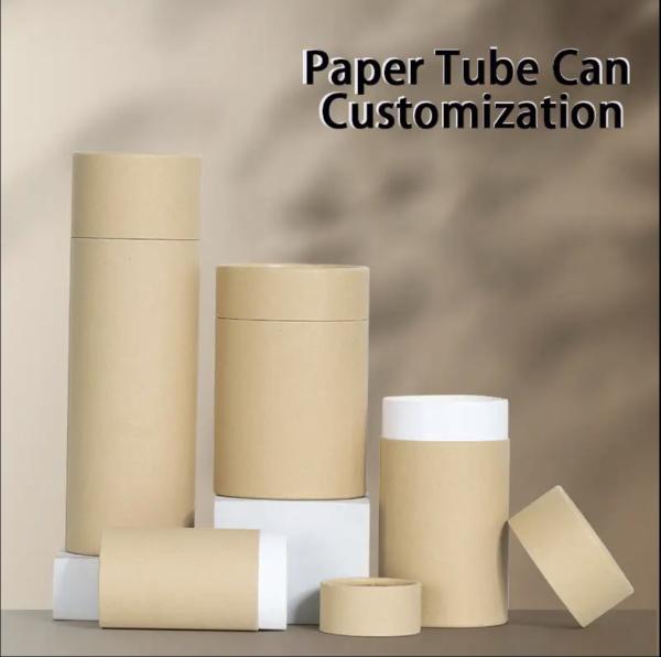 Food Grade Kraft Paper Cylinder Containers Mildew Resistance Healthy