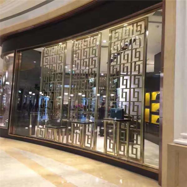 restaurant wall divider 3D decorative panel stainless steel screen
