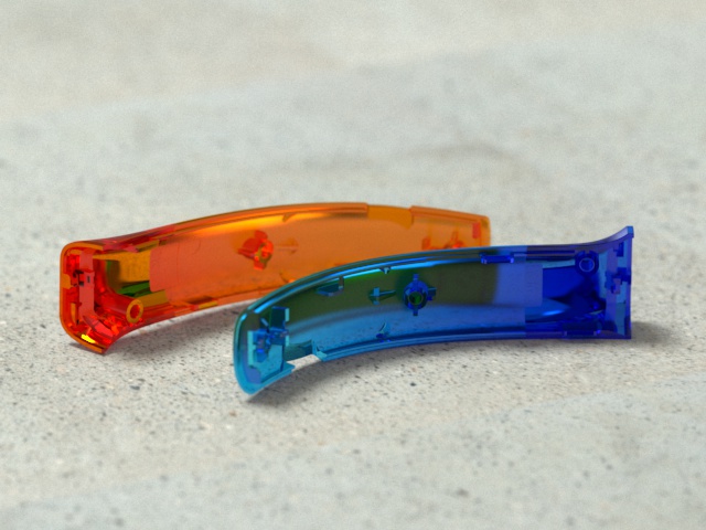 OEM / ODM: Cold Runner Injection Molding & Left + Right Transparent Eye Shell ((1+1) No.23056