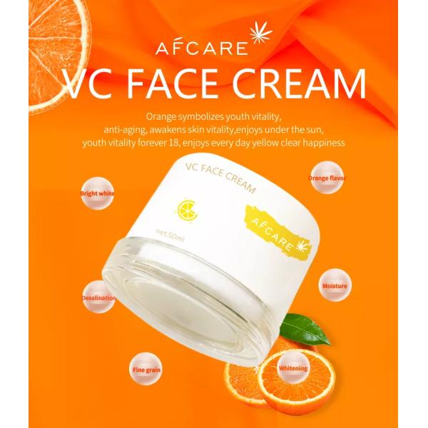 Crema para el rostro Blanqueador antienvejecimiento sin crueldad y ácido hialurónico Vitamina C Crema facial para eliminar el melasma