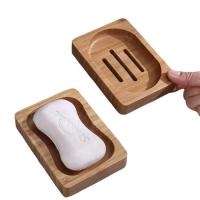 Articles de salle de bain vernis Sabon de bambou Vaisselle de salle de bain Cuisine Douche Sauveur de savon