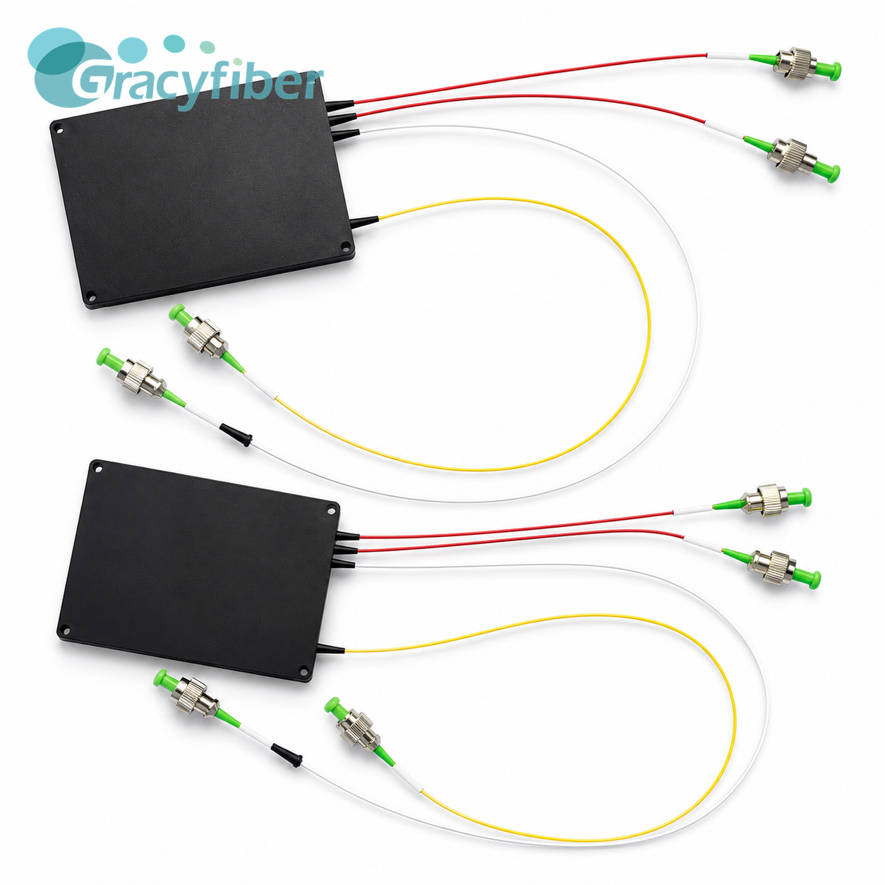 1550nm SM Fiber Coupler Module (1×2 5/95 + 1×2 50/50 + 2×2 50/50) for Interferometry, Fiber Sensing, and Power Monitoring