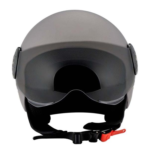 Gray/Red ABS Custom Half Face Helmet DOT ECE Certified Open Face Motorcycle Helmet