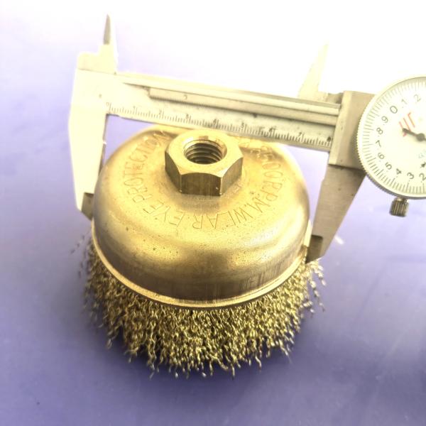 Safe Working Bronze Cup Non magnetic 100mm OD Non sparking Wire Cup Brush