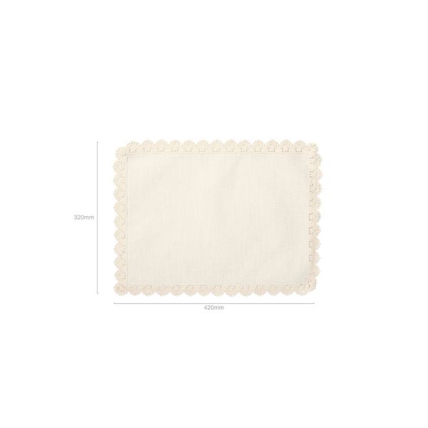 Sublimation Printing Nordic Cotton Linen Placemats Anti-Scald DIY Printable Blank Table Mats Home Textile Supplies