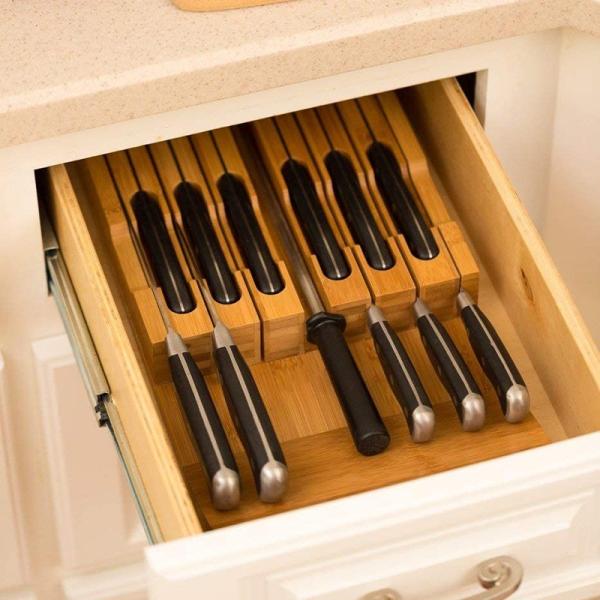 Blocos Bolsas de rolo Direta faca de cozinha suportador de ímã com Rivi Trimmed Bloco Organizador