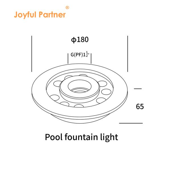 Round Fountains Lights IP68 Stainless Steel DMX Control RGB DC24V 12W 24W 36W