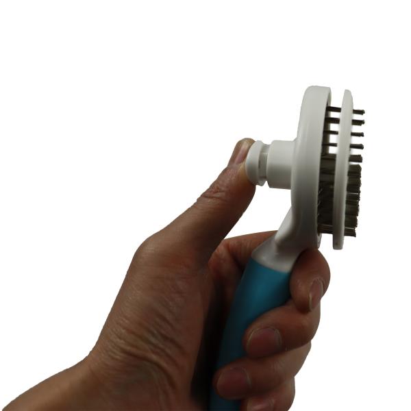 Large Deshedding Self Cleaning Pet Comb Brush For Shedding With Button Hair Removal Cats Dogs 160g